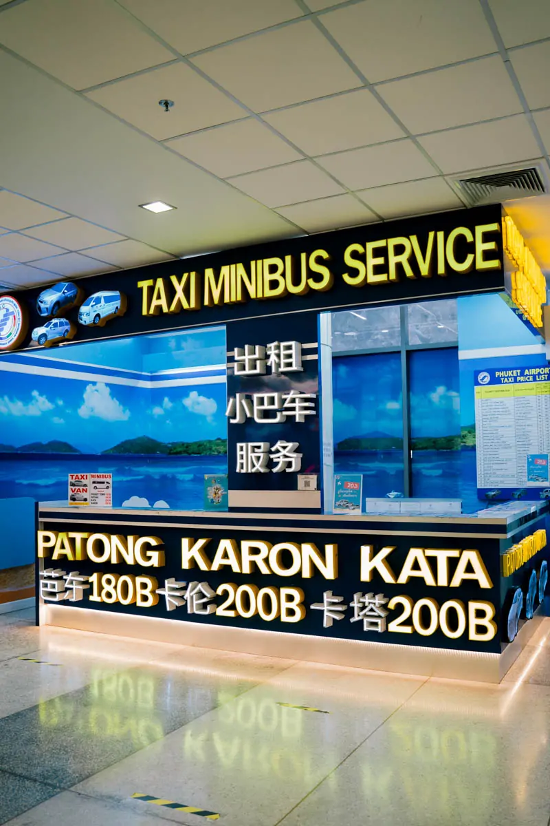 Phuket Airport Limousine check-in point
